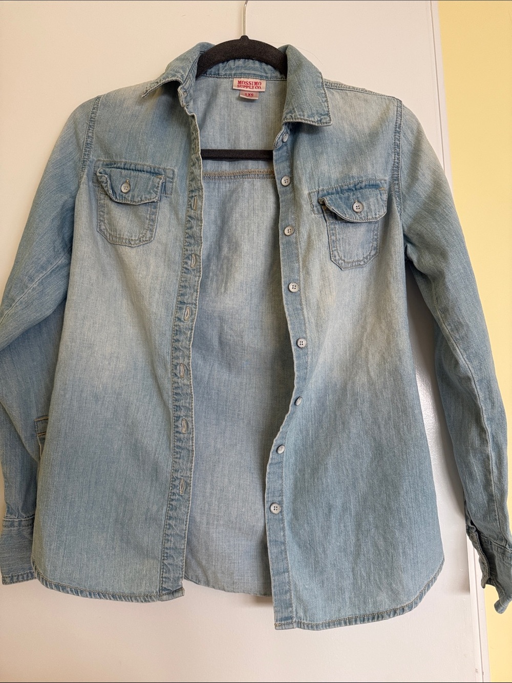 Mossimo Supply Co. Light Blue Denim Button-Down Shirt